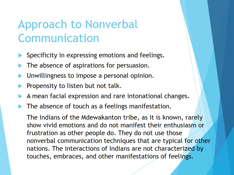 Approach to Nonverbal Communication