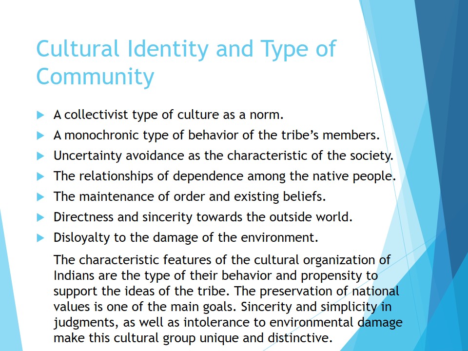 Cultural Identity and Type of Community