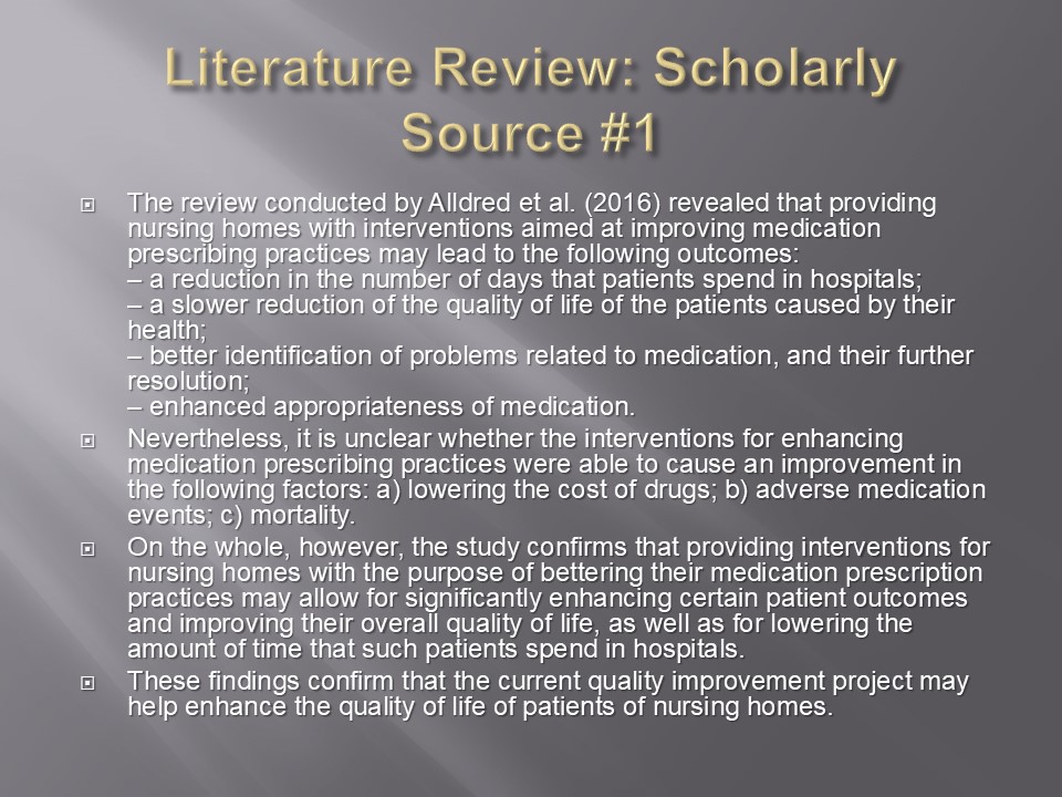 Literature Review: Scholarly Source #1