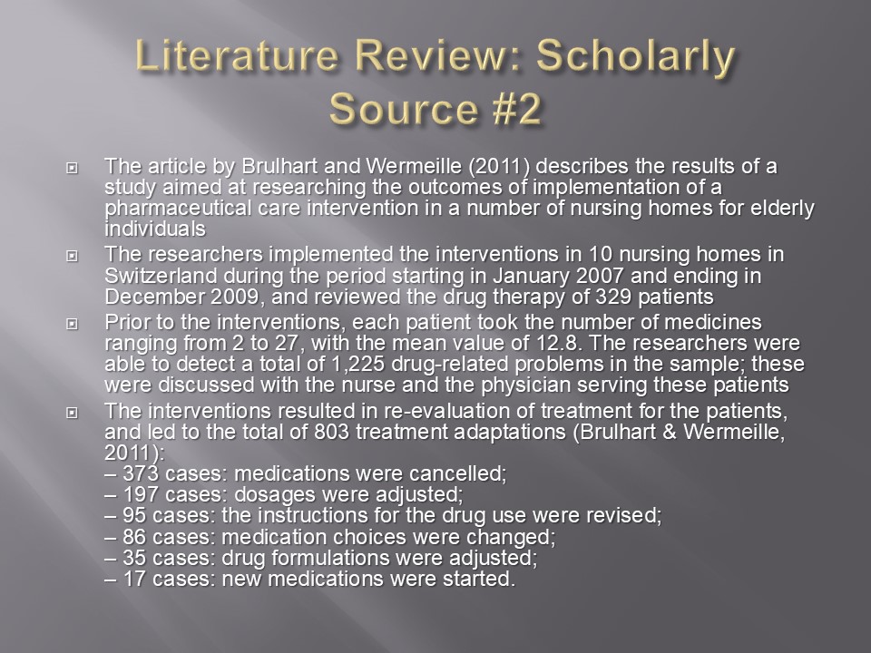 Literature Review: Scholarly Source #2