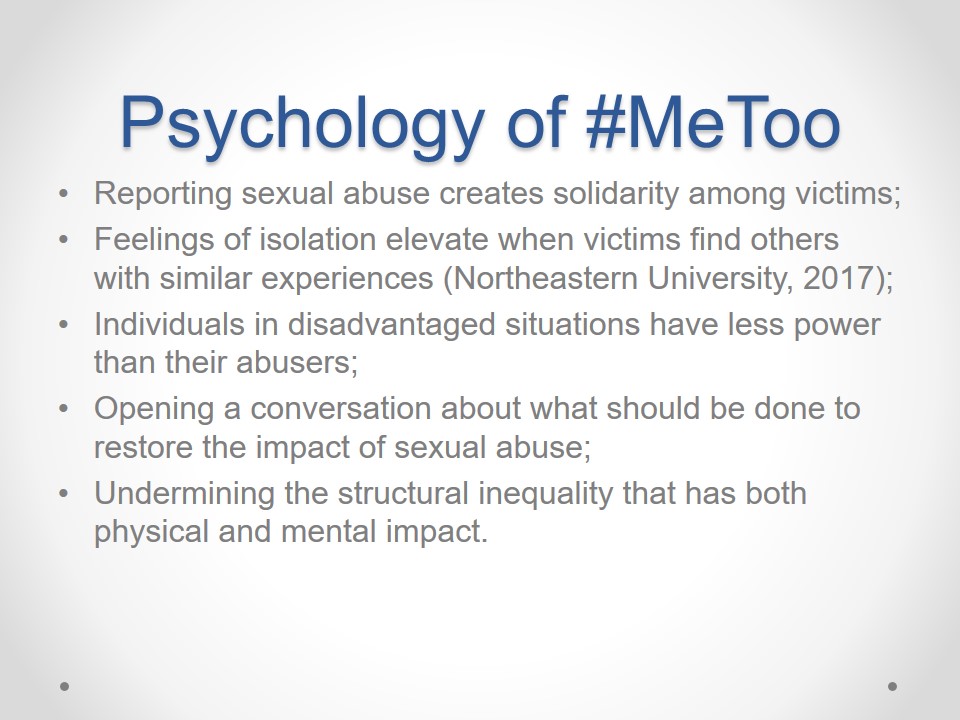 Psychology of #MeToo