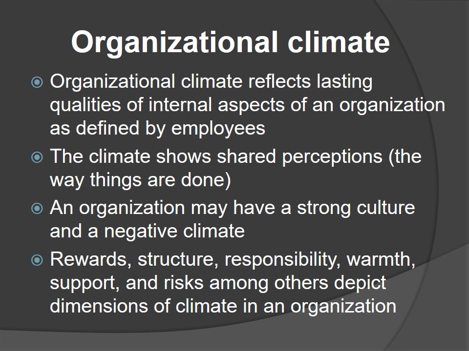 Organizational climate
