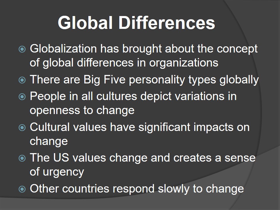 Global Differences