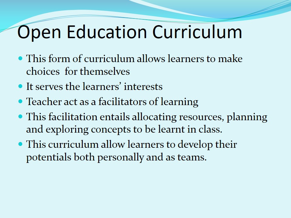 Open Education Curriculum