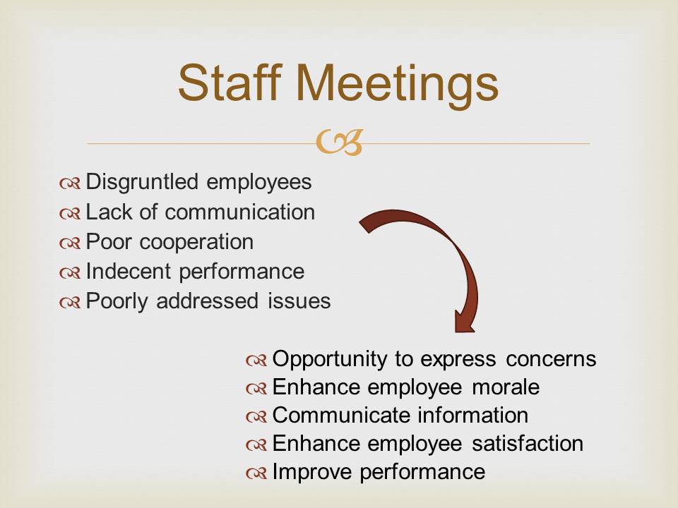 Staff Meetings
