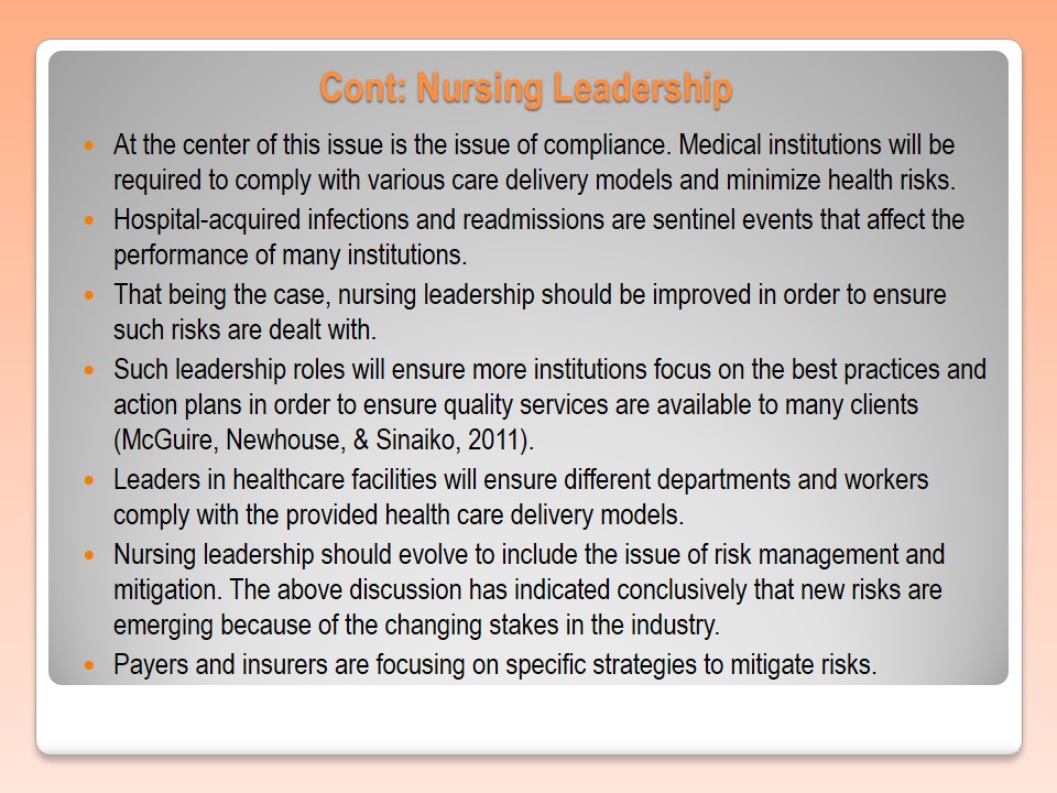 Nursing Leadership Role: Affecting Change