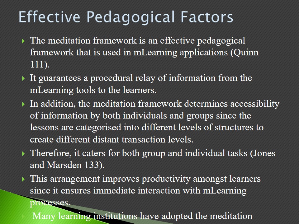 Effective Pedagogical Factors