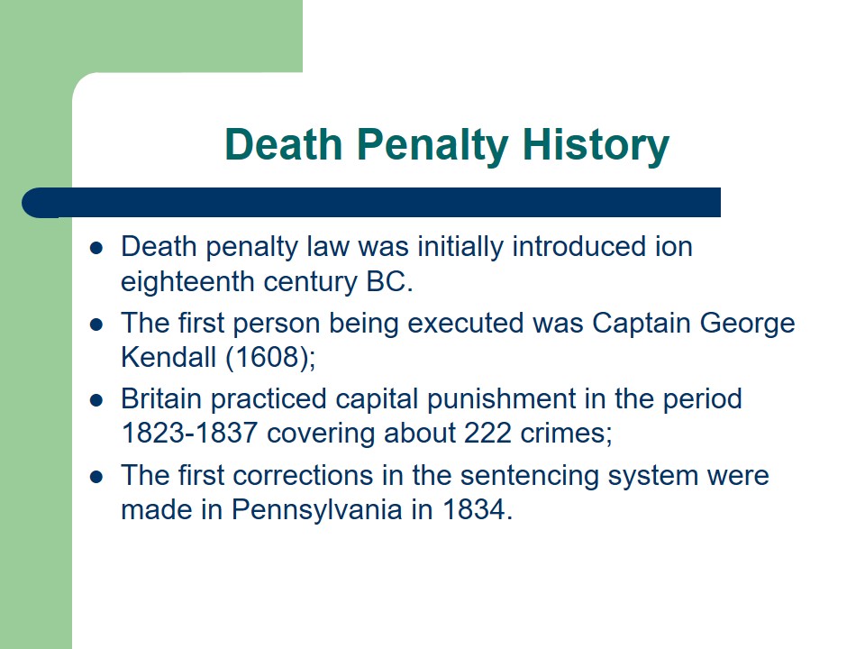 Death Penalty History