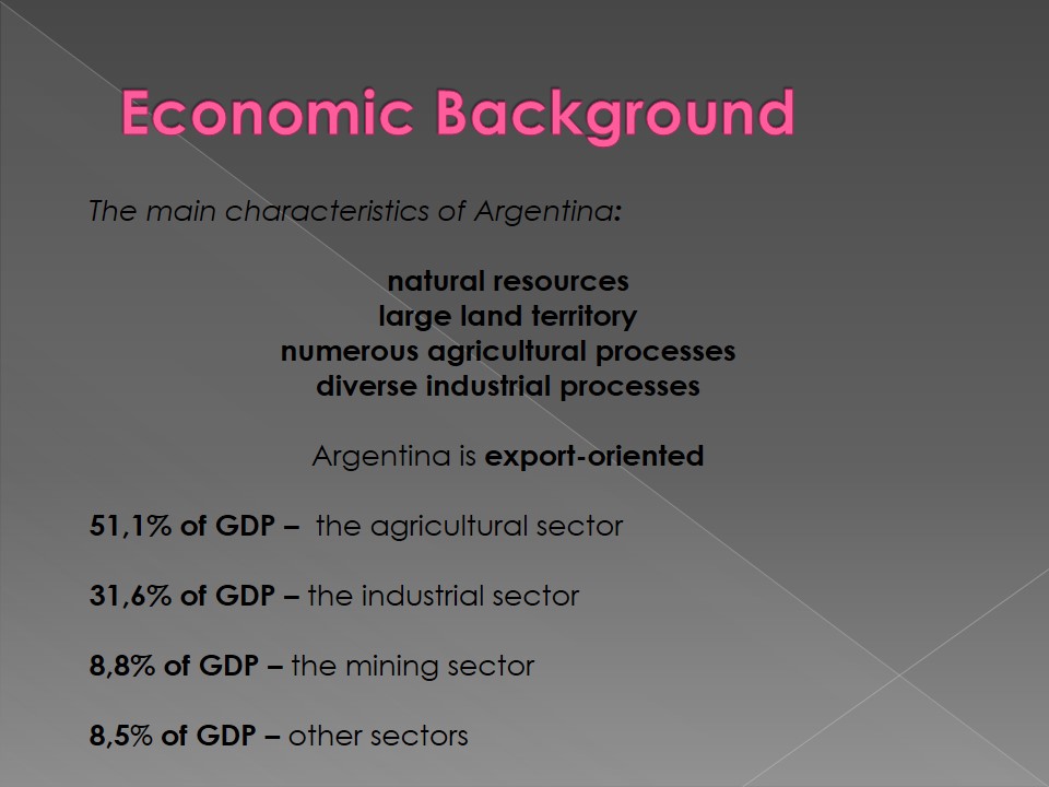 Economic Background