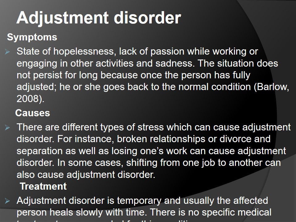 Adjustment disorder