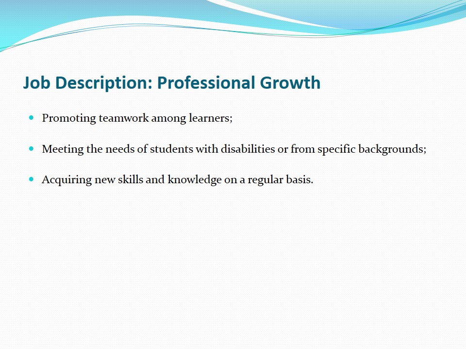 Job Description: Professional Growth