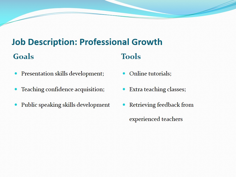 Job Description: Professional Growth