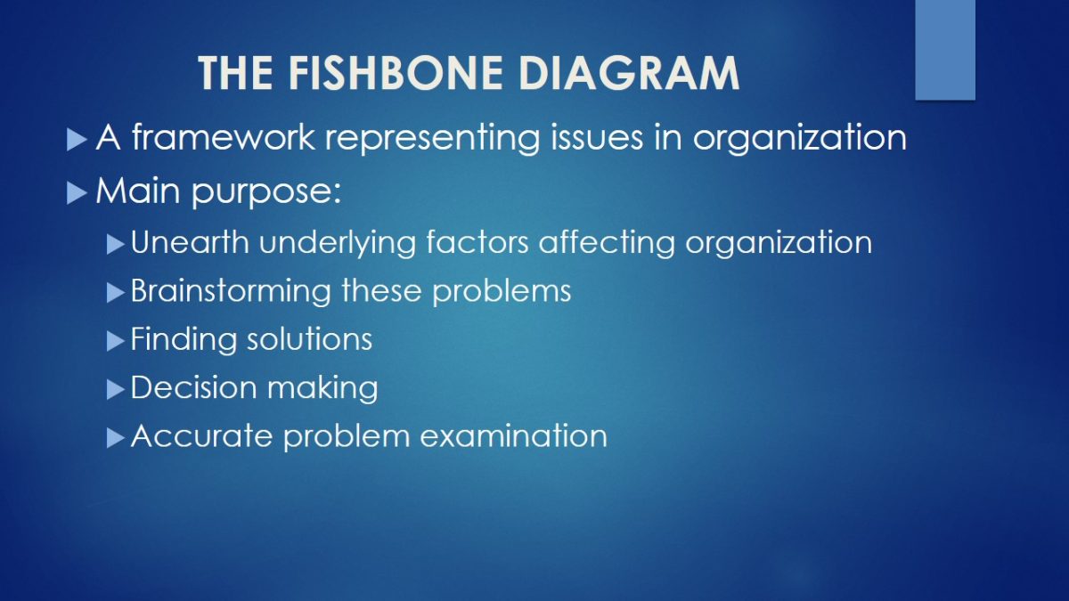 The Fishbone Diagram