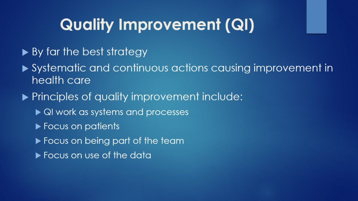 Quality Improvement (QI)