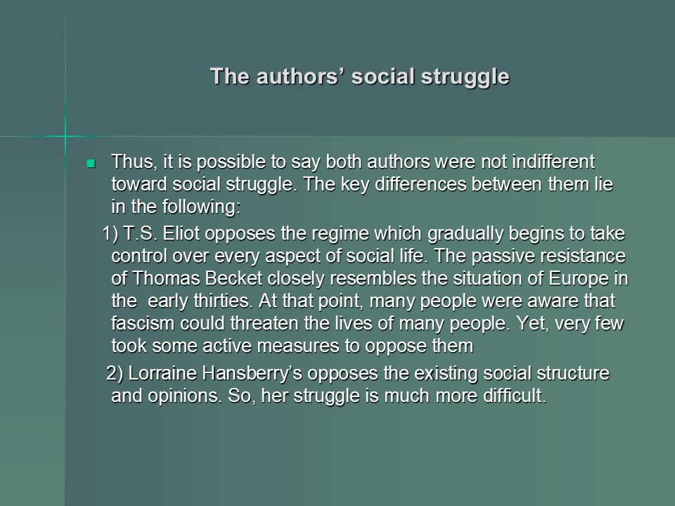 The authors’ social struggle