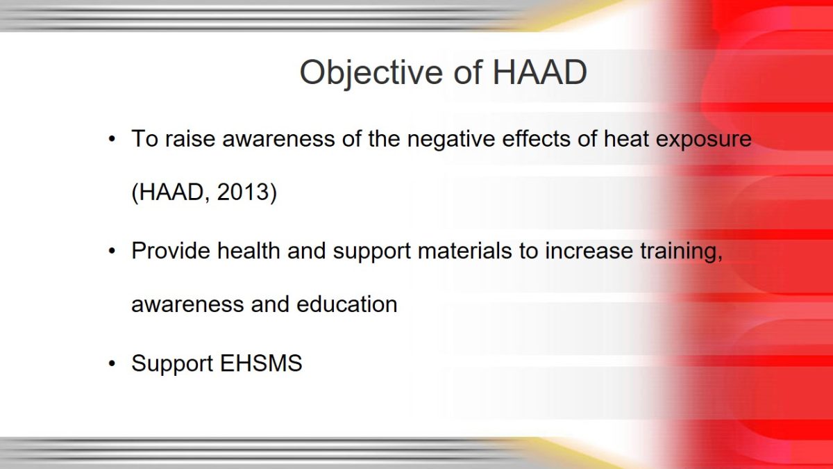 Objective of HAAD