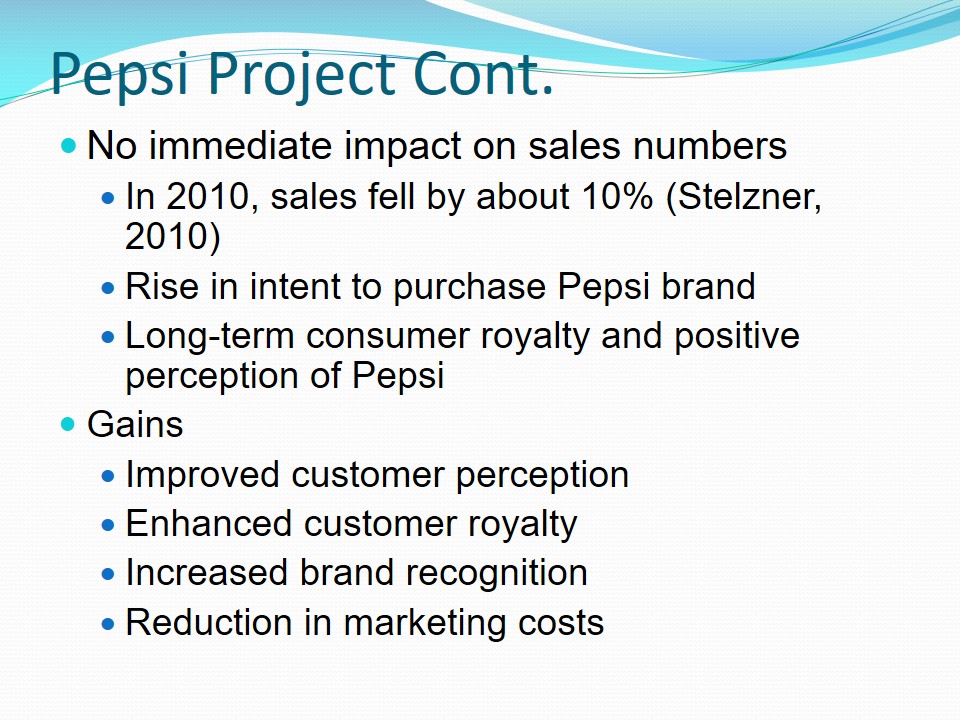 Impacts of the Pepsi Project
