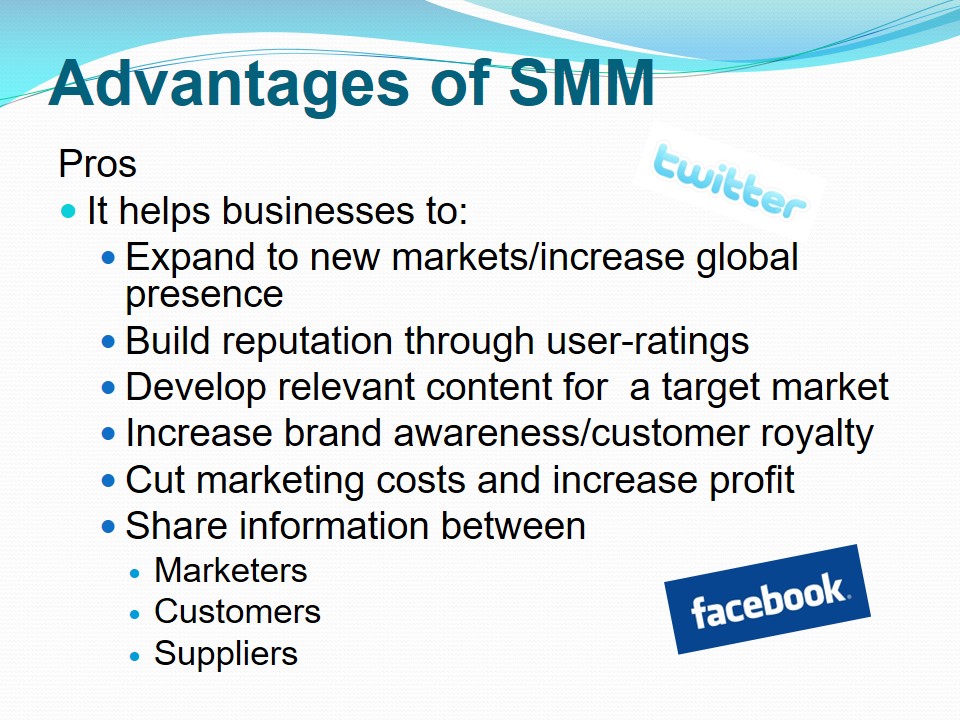 Advantages of SMM