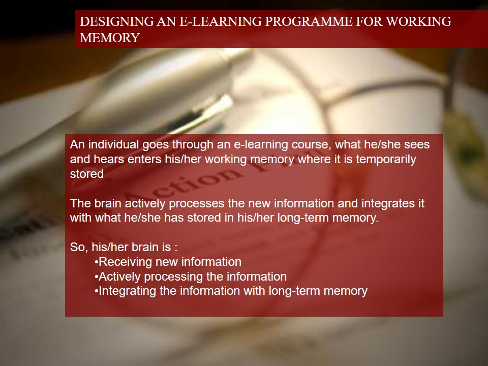 Designing an E-learning Programme for Working Memory