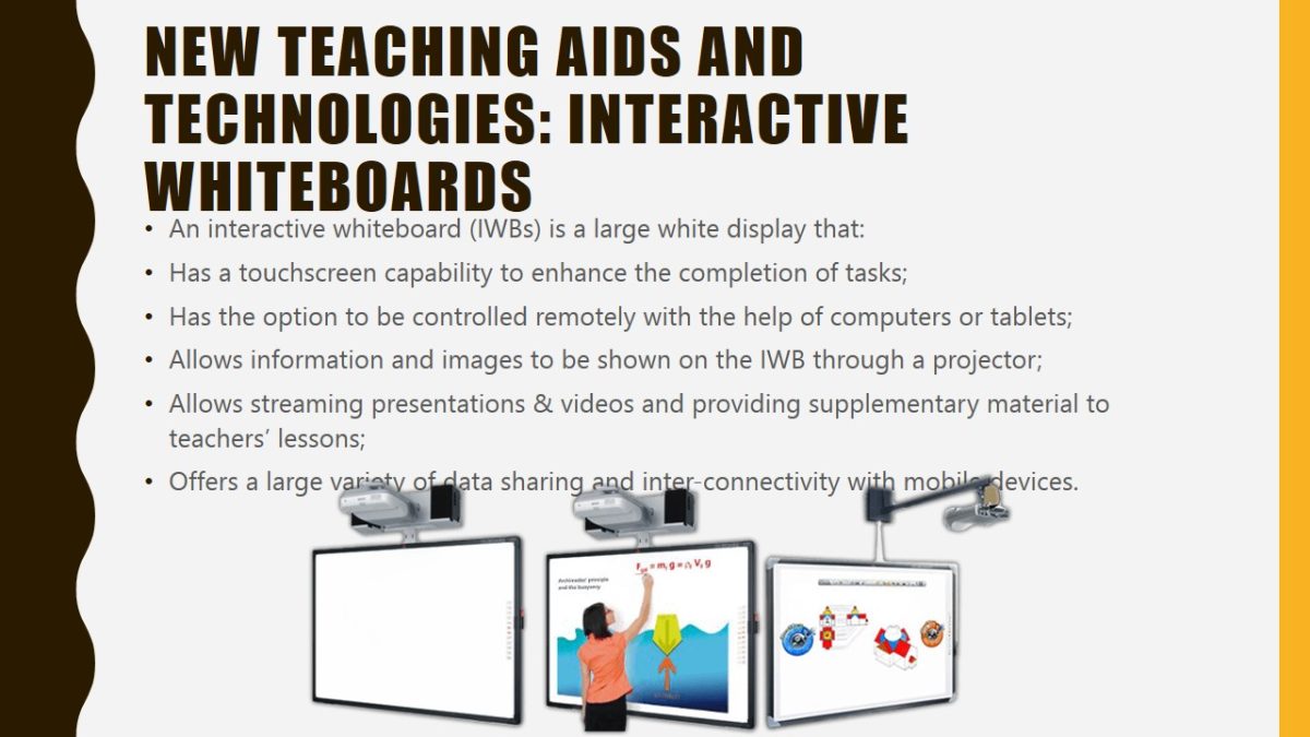 New teaching aids and technologies: Interactive whiteboards