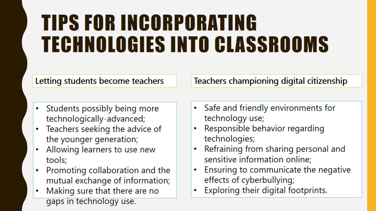 Tips for incorporating technologies into classrooms