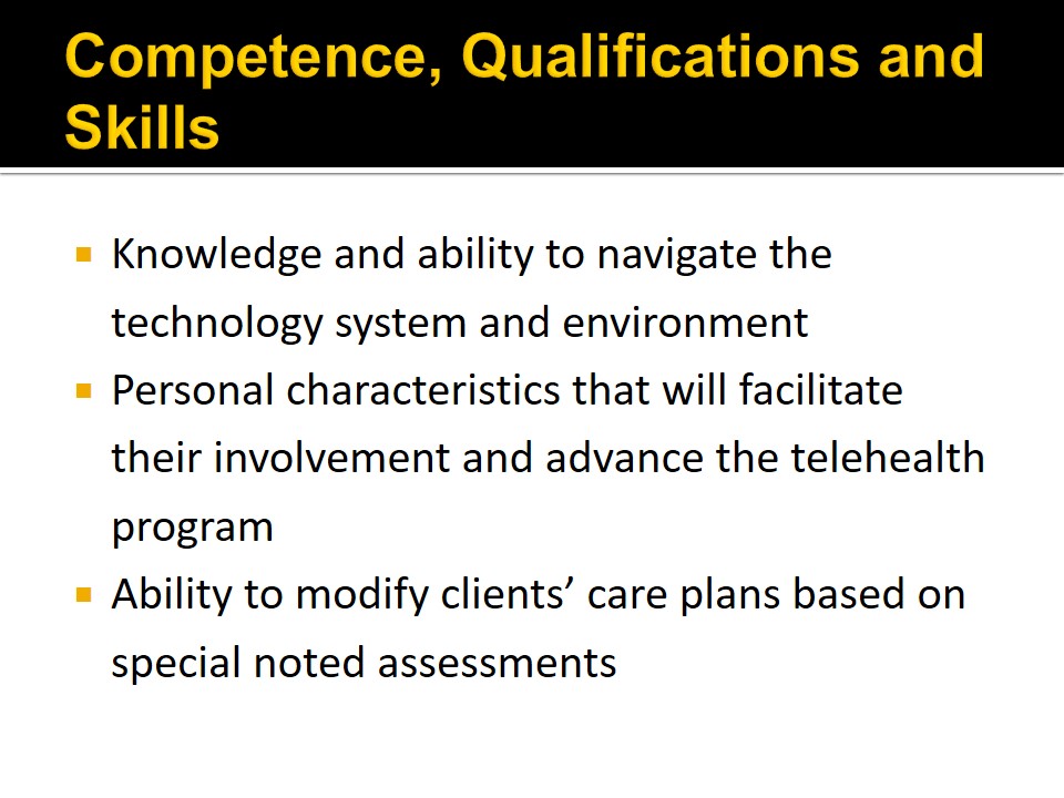 Competence, Qualifications and Skills
