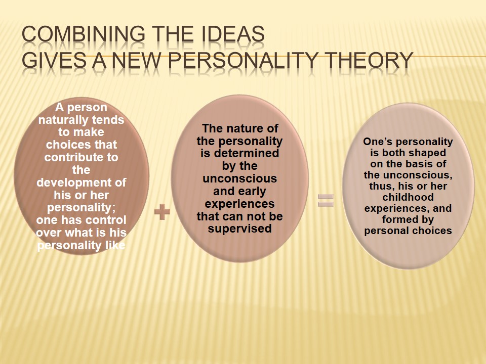 Combining the ideas gives a new personality theory