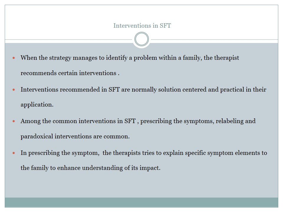 Interventions in SFT