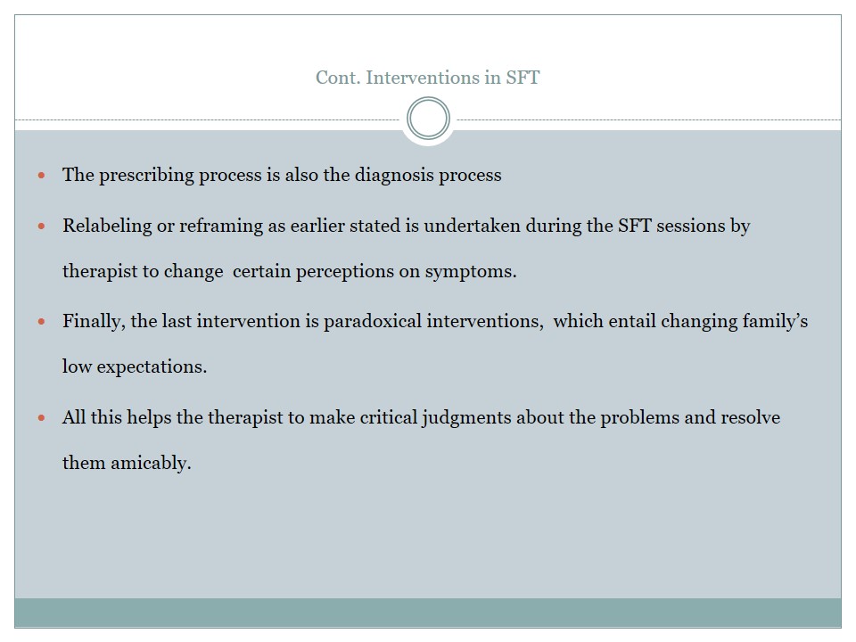 Interventions in SFT