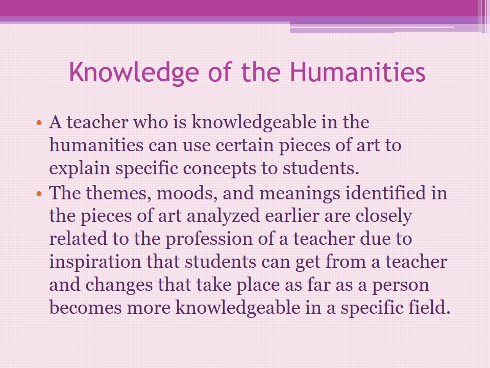 Knowledge of the Humanities