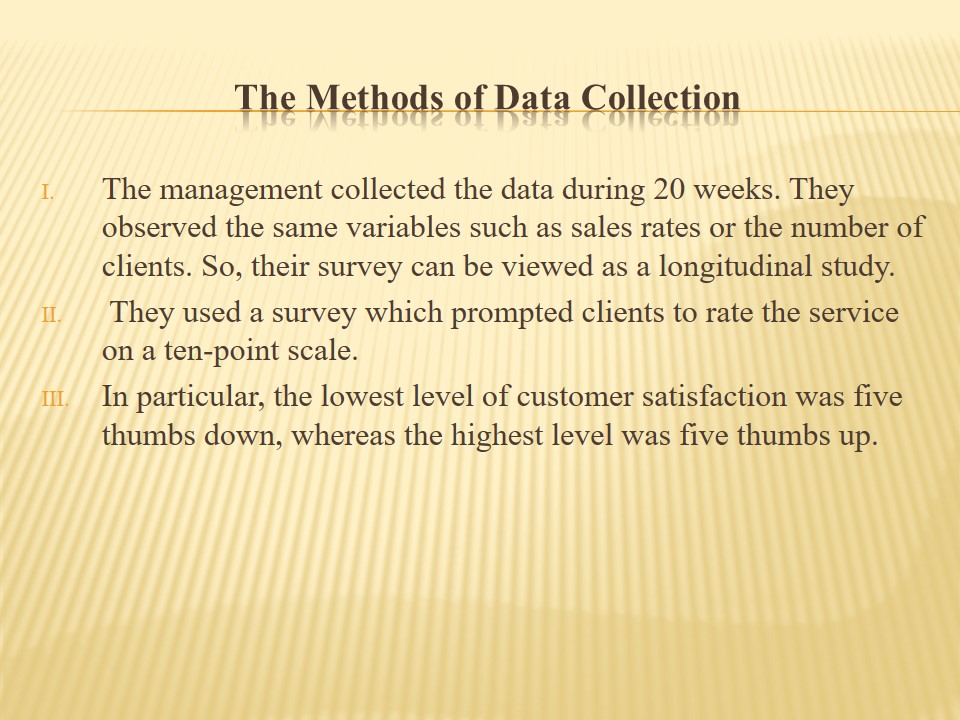 The Methods of Data Collection