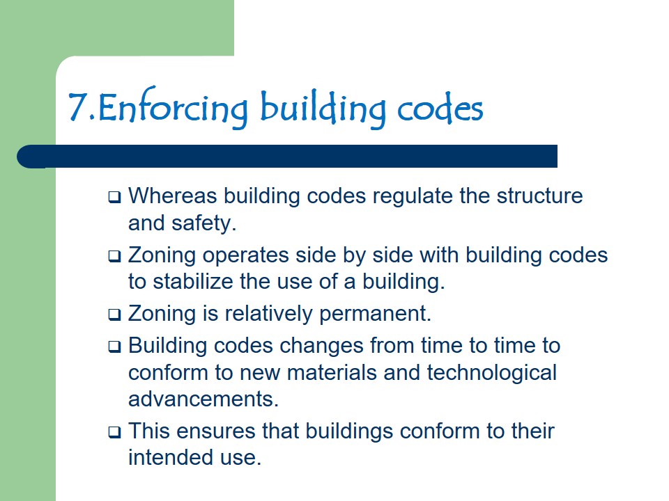 Enforcing building codes