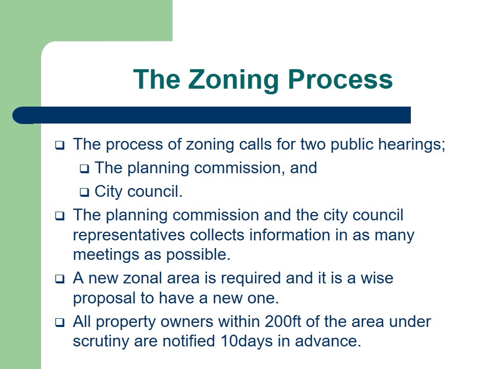 The Zoning Process
