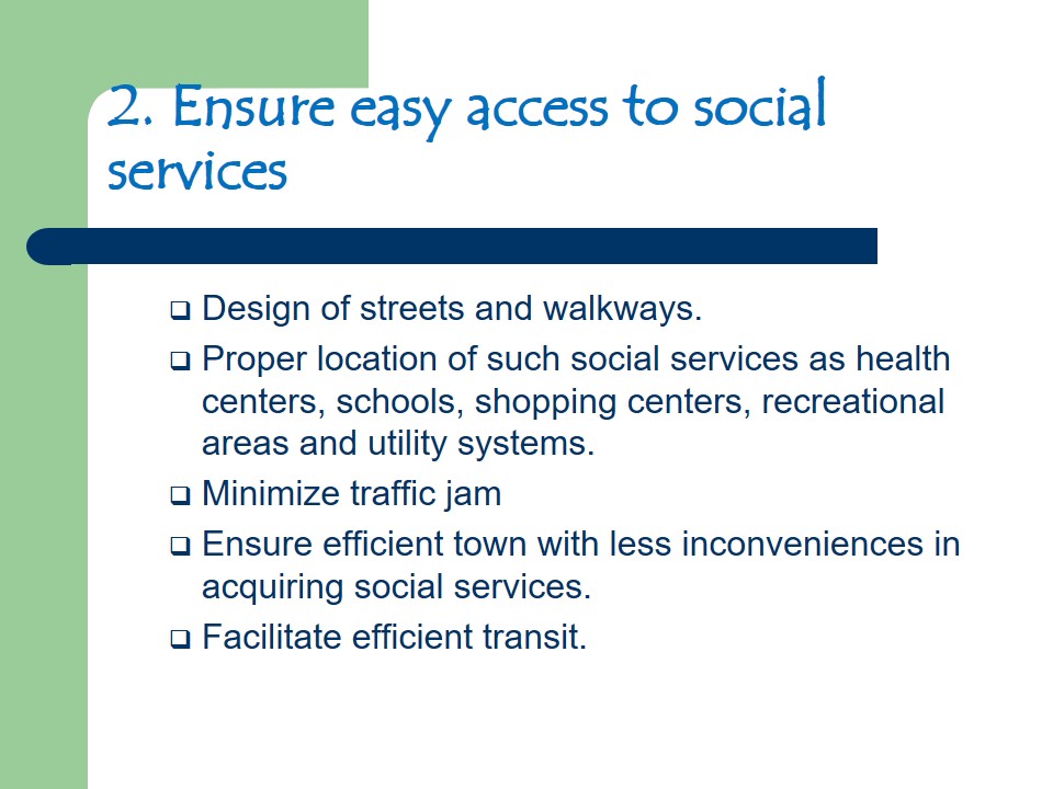 Ensure easy access to social services