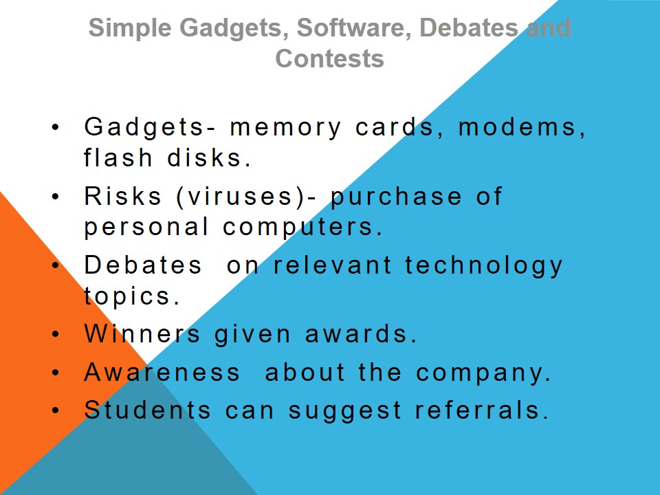 Simple Gadgets, Software, Debates and Contests