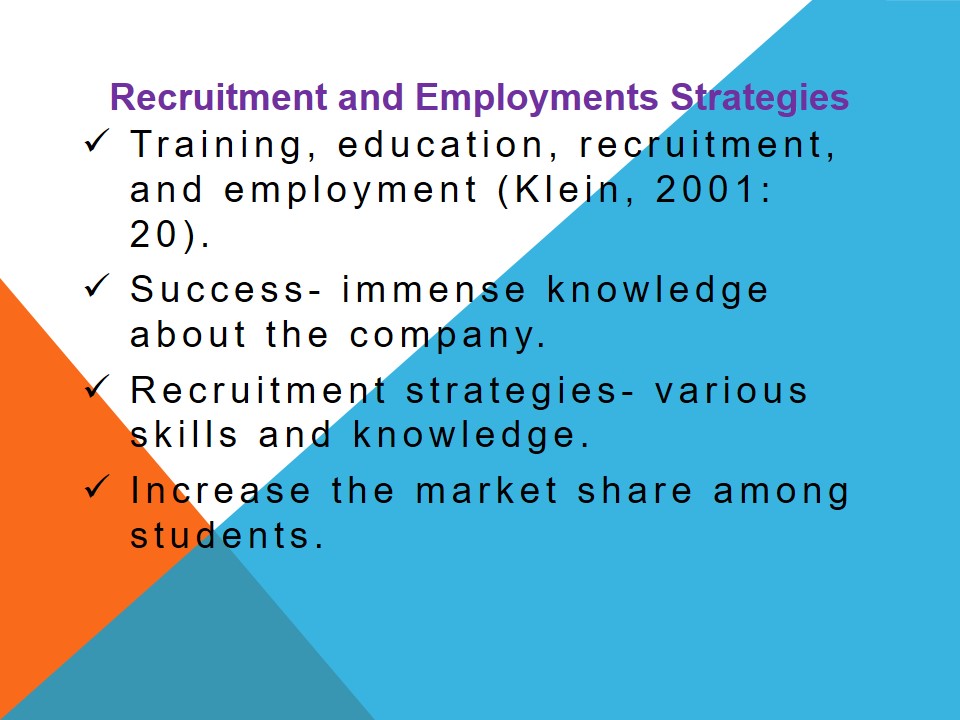 Recruitment and Employments Strategies