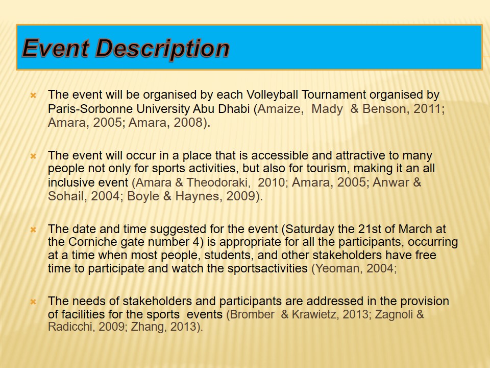 Event Description