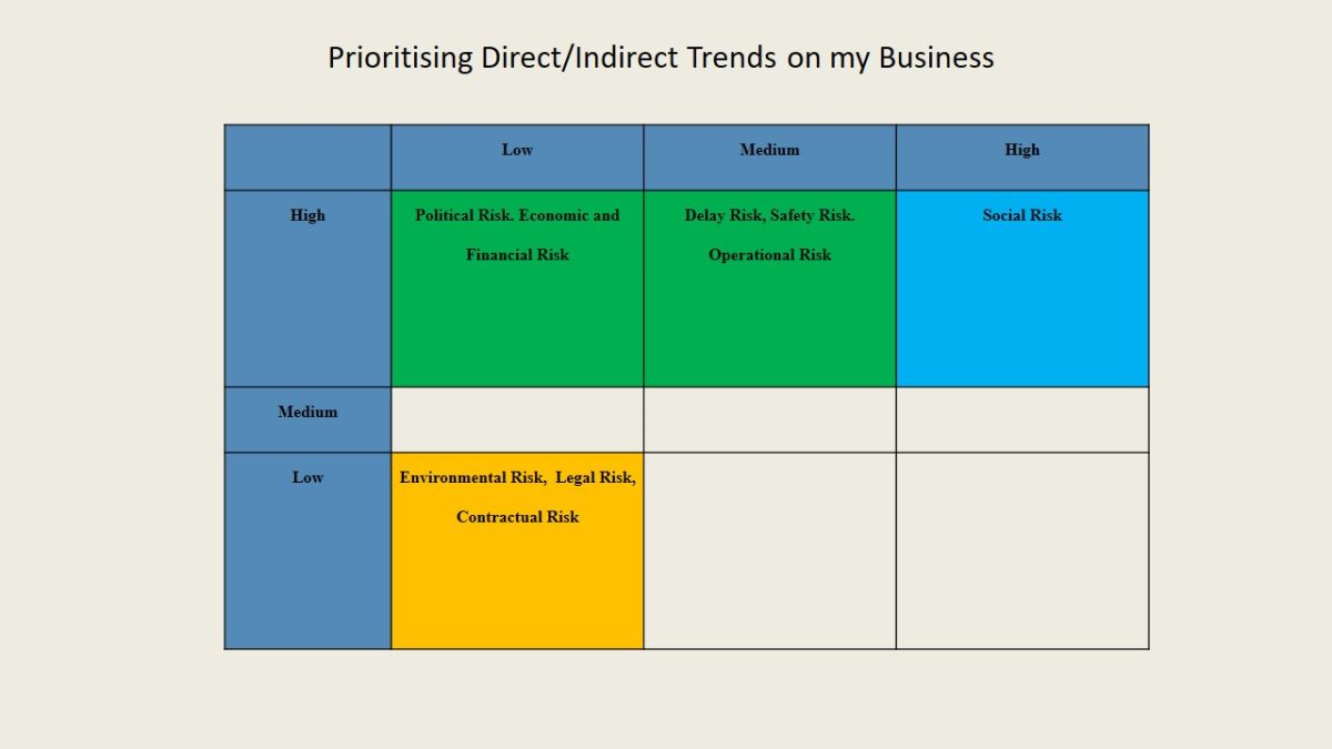 Prioritising Direct/Indirect Trends on my Business