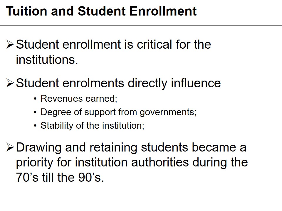 Tuition and Student Enrollment