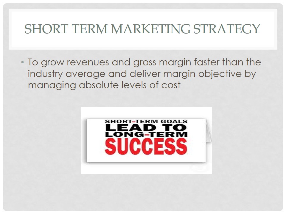 Short Term Marketing Strategy