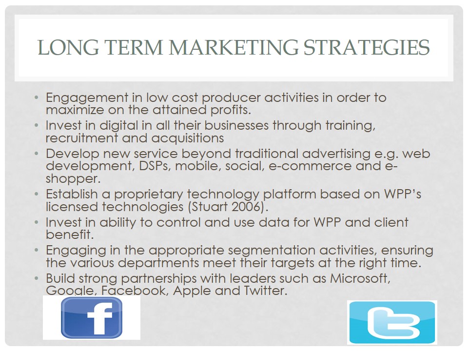 Long Term Marketing Strategies