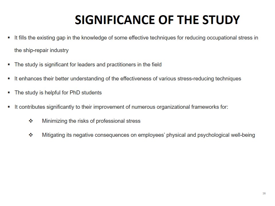 Significance of the Study