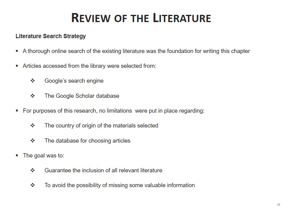 Literature Search Strategy
