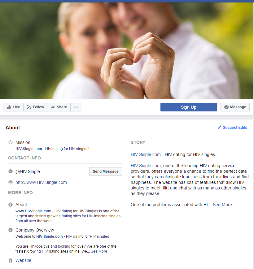 Facebook App for HIV-positive Single People