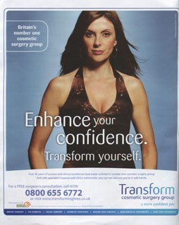 Advert by Transform Cosmetic Surgery.