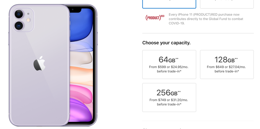 The actual cost of the iPhone 11 a year and a half after the sale