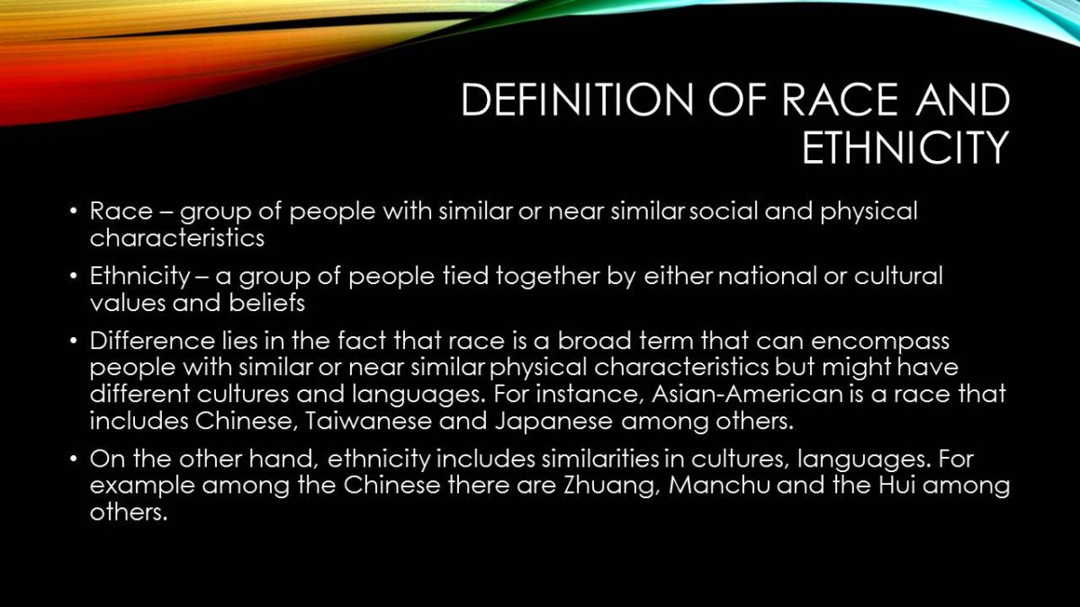 Definition of Race and Ethnicity