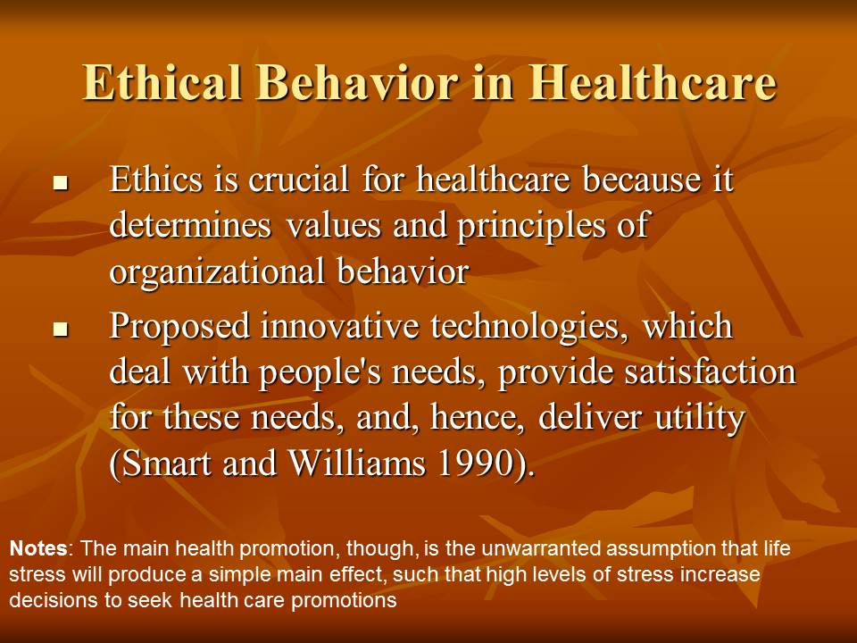 Ethical Behavior in Healthcare