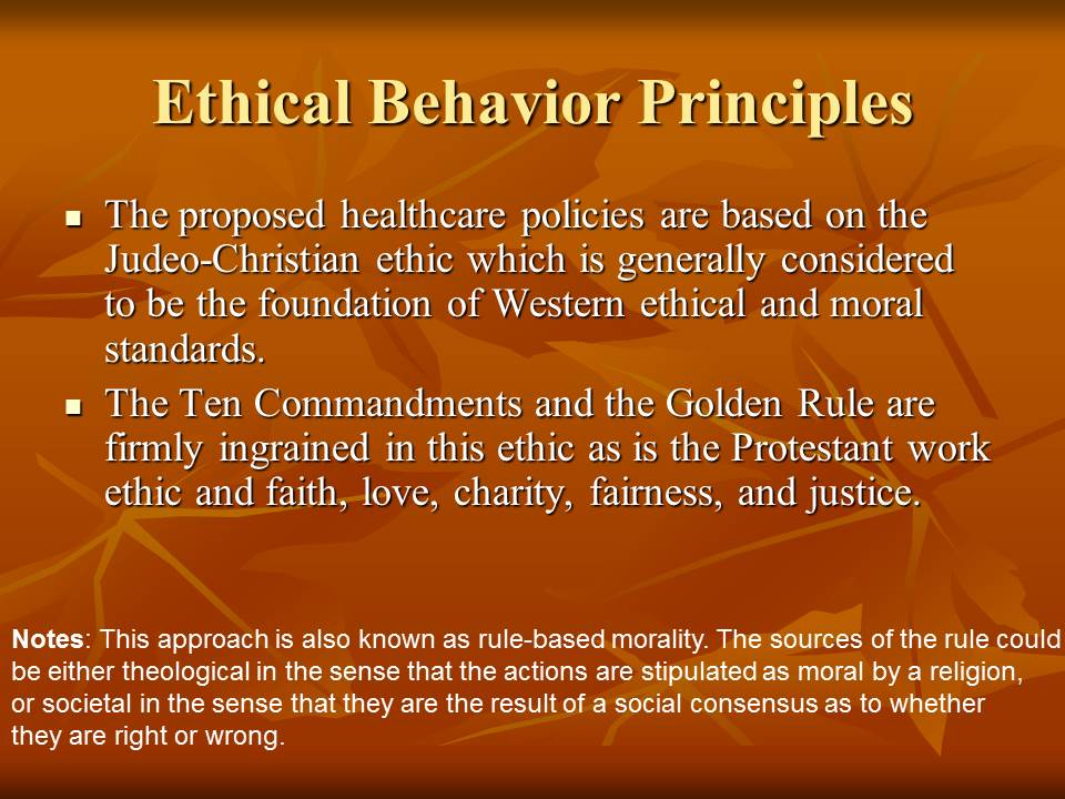 Ethical Behavior Principles