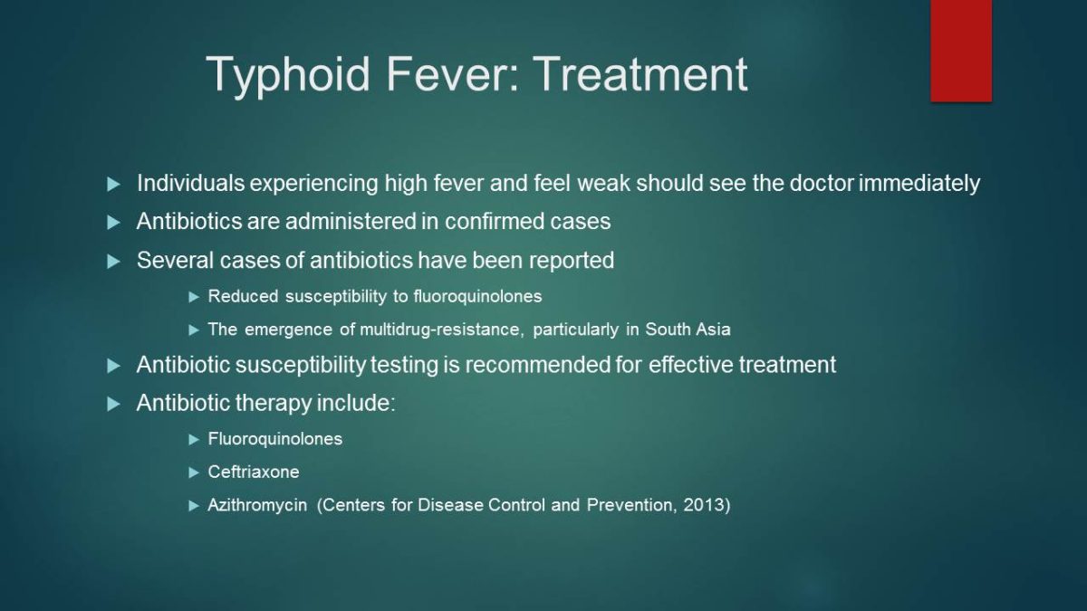Typhoid Fever: Treatment